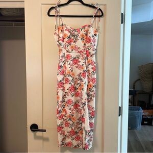 Floral midi dress S